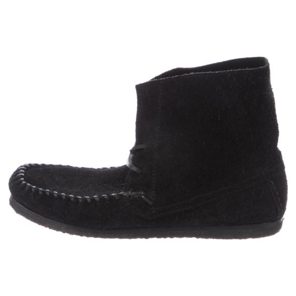 ISABEL MARANT ÉTOILE BLACK SUEDE MOCCASINS FLAVIE BOOTS 38 FR - Picture 1 of 11